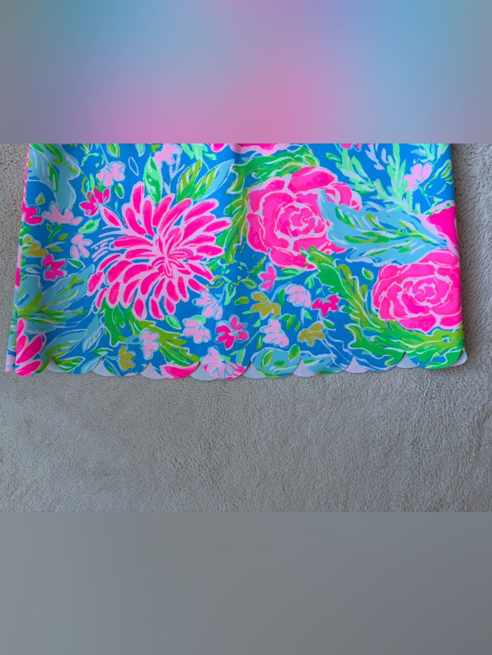 Lilly Pulizter Girls Floral Halter Dress - Pink & Blue Size 14 - Picture 6 of 8